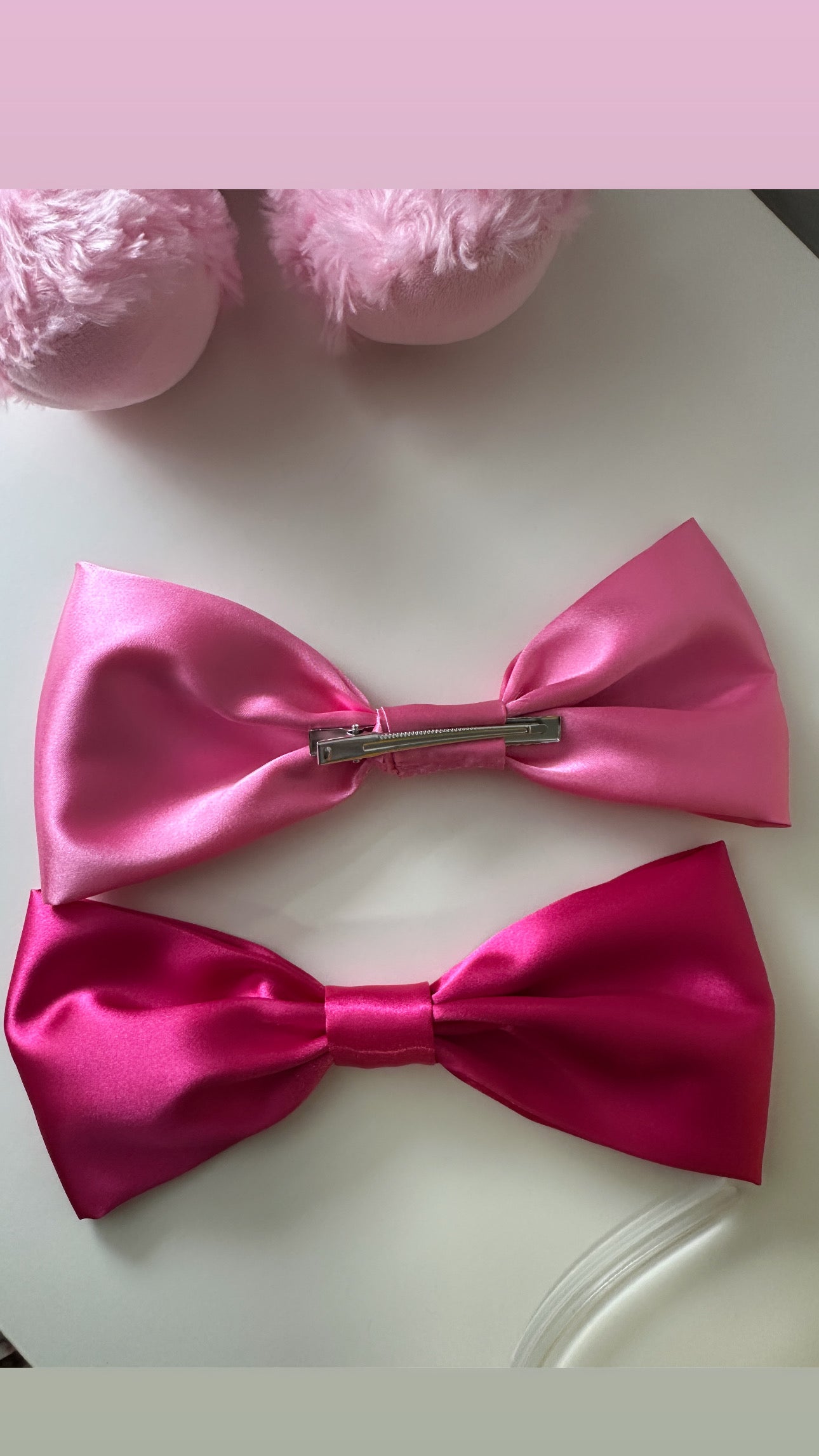 Giant Satin Ribbon Bow Clip & Headband All in One Set
