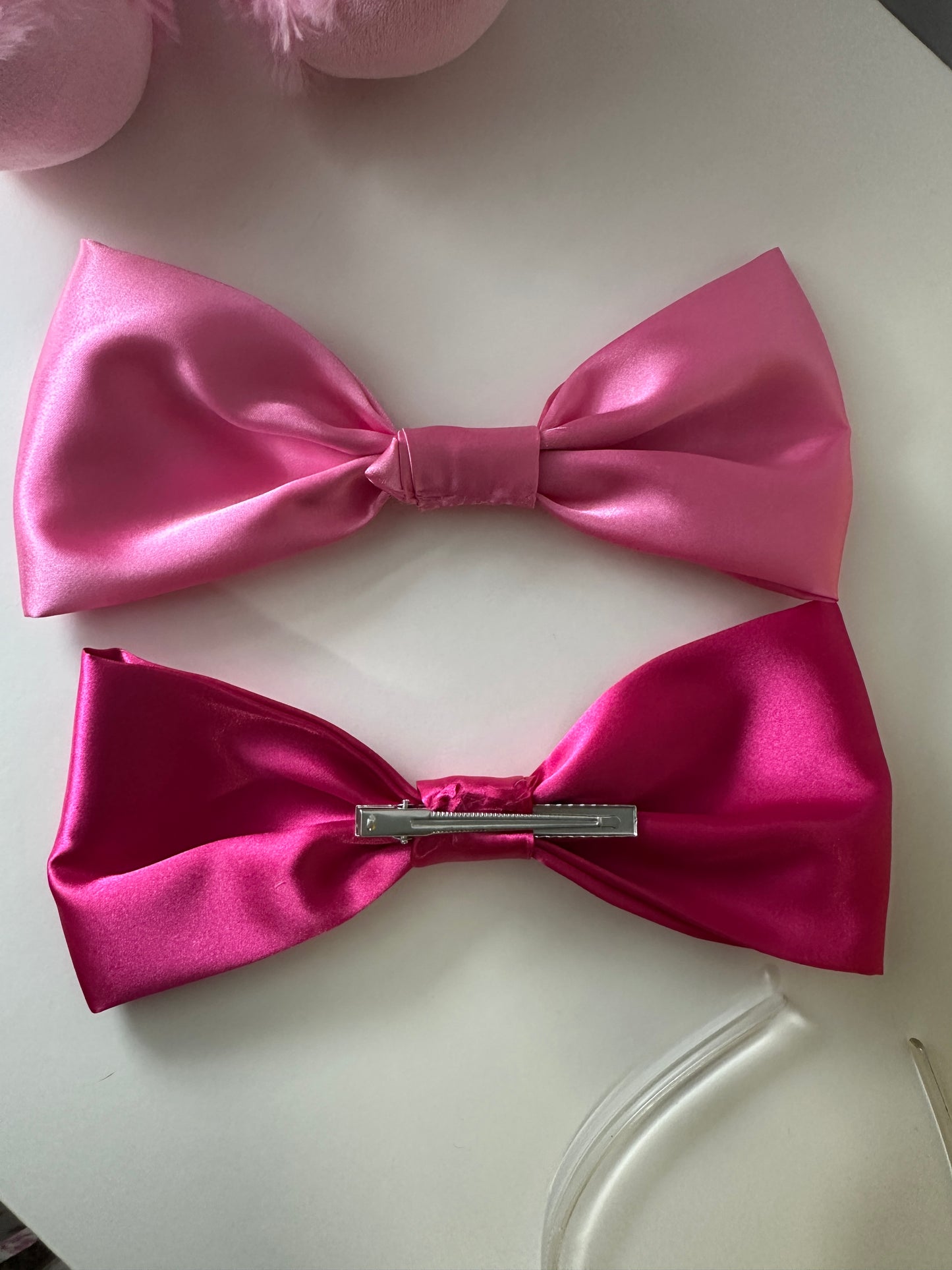 Giant Satin Ribbon Bow Clip & Headband All in One Set